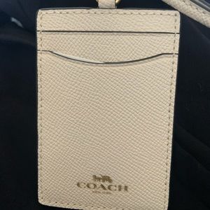 COACH LANYARD IN WHITE NWT